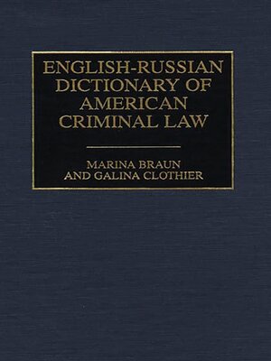 cover image of English-Russian Dictionary of American Criminal Law